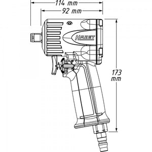 Hazet Muttertrekker 1/2" 1100 Nm (Kort Type 11,4cm)