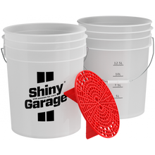 Last inn bildet i Galleri-visningsprogrammet, Shiny Garage Wash Bucket 20L +Lokk+ Grit Guard Rød
