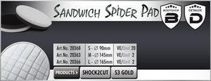 Scholl Concepts Sandwich Spyder Pad Cutting Hvit