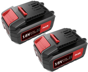 FLEX XCE 8 125 18.0-EC/5.0 Kit DA Eksentrisk Batteridrevet Poleringsmaskin 8mm Utkast 2xBatteri 438.413